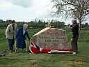 The unveiling of the boundary stone, click for a bigger picture.
